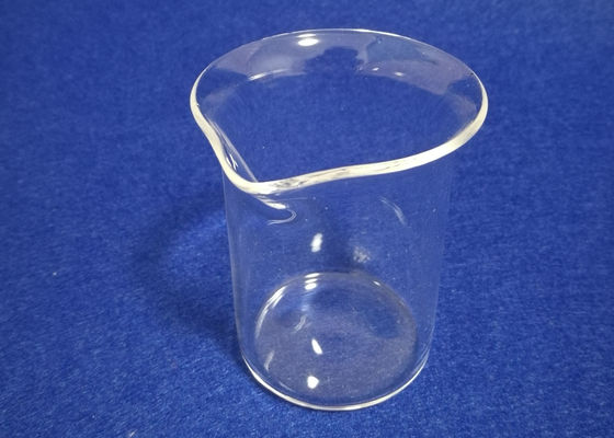 Becher transparent 50ML en verre de quartz fondu avec le service des douanes de bec disponible fournisseur