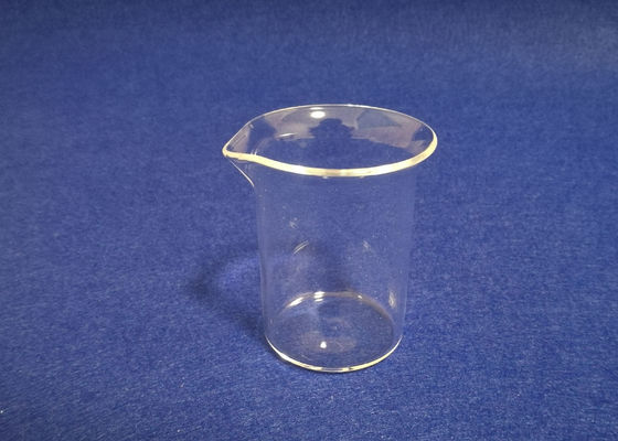 Becher transparent 50ML en verre de quartz fondu avec le service des douanes de bec disponible fournisseur