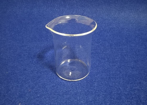 Becher transparent 50ML en verre de quartz fondu avec le service des douanes de bec disponible fournisseur