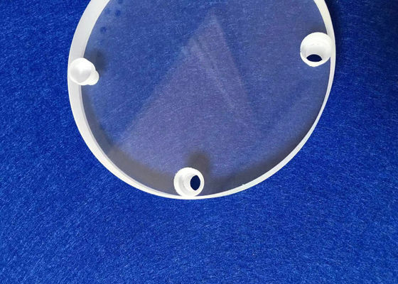 Disque rond foré de tectite/disque quartz fondu adapté aux besoins du client avec des trous fournisseur
