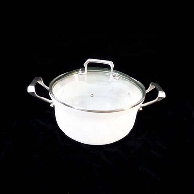99,99% produits faits sur commande de quartz de pureté, casserole blanche laiteuse en verre de quartz fournisseur