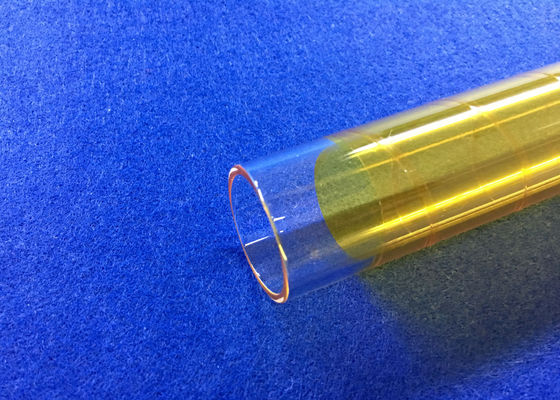 PECVD a fondu l'OD tube de verre de quartz de 30 millimètres couvert de fibre jaune de 3M utilisée dans l'industrie de Photocoltaic enduite fournisseur
