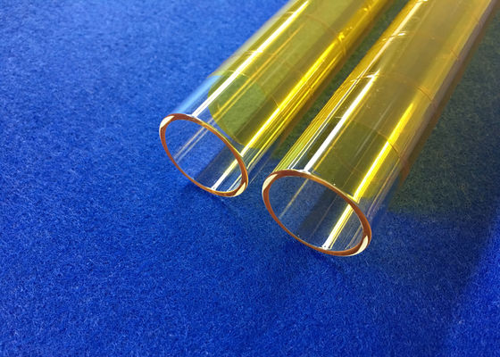 PECVD a fondu l'OD tube de verre de quartz de 30 millimètres couvert de fibre jaune de 3M utilisée dans l'industrie de Photocoltaic enduite fournisseur